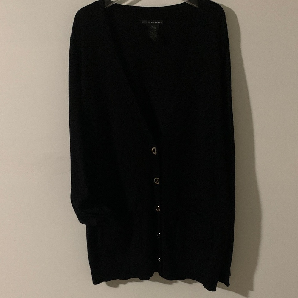 Grace Elements Classic Black Cardigan